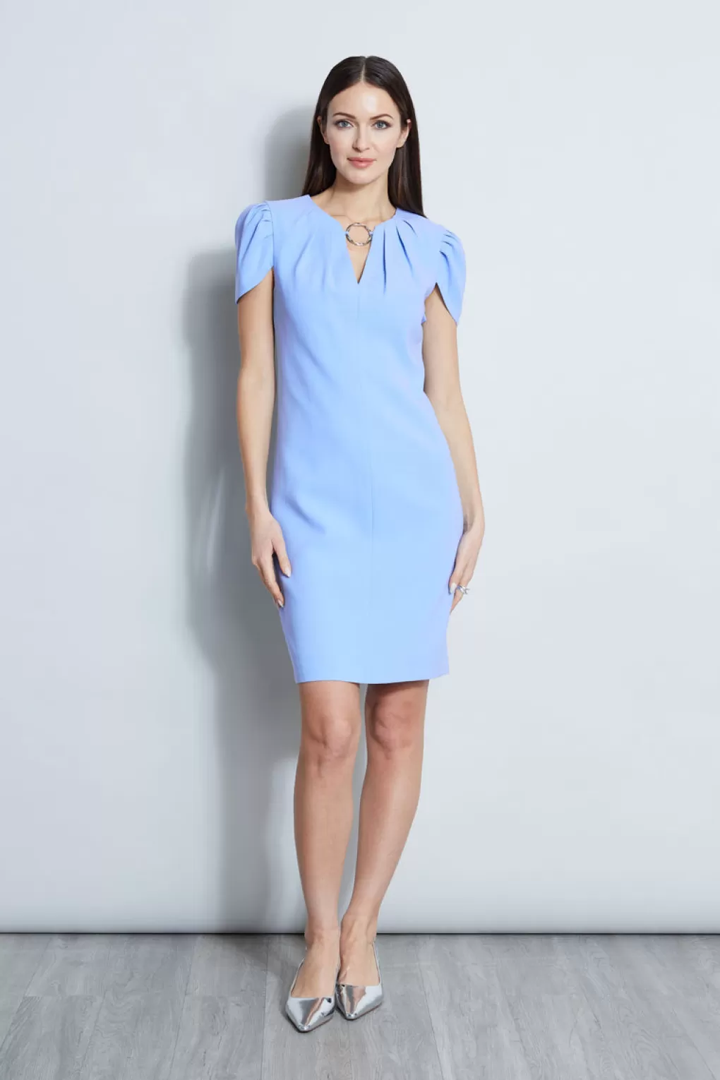 Cheap Elie Tahari Tulip Ring Shift Dress HORIZON BLUE