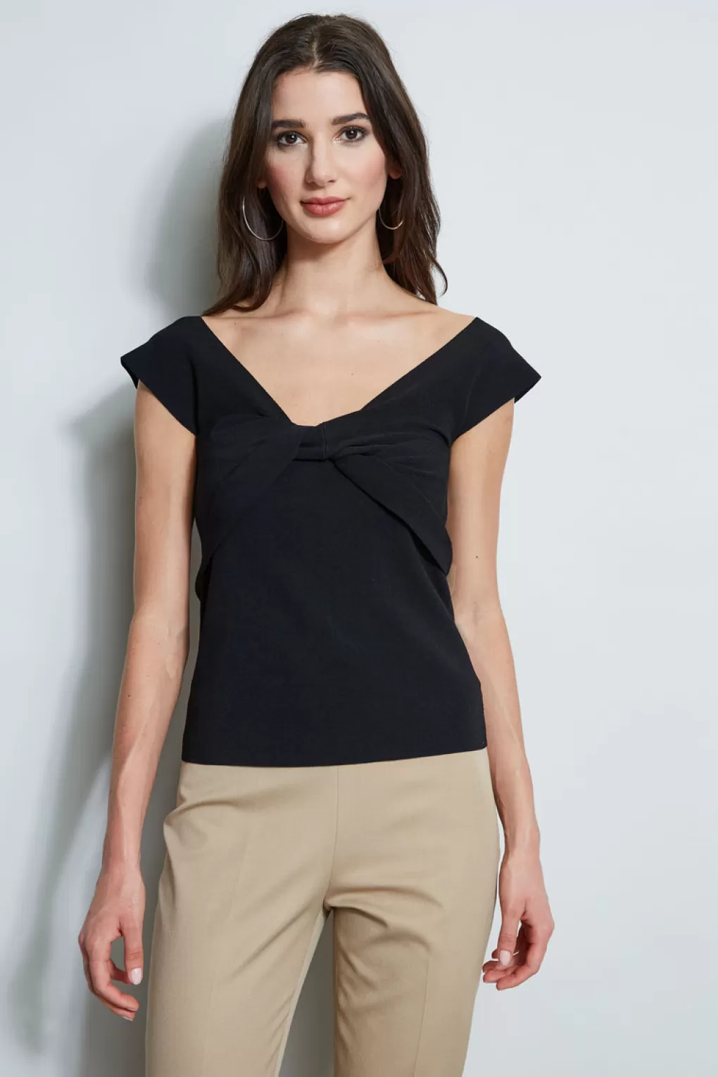 Best Elie Tahari Twist Front Sweater NOIR