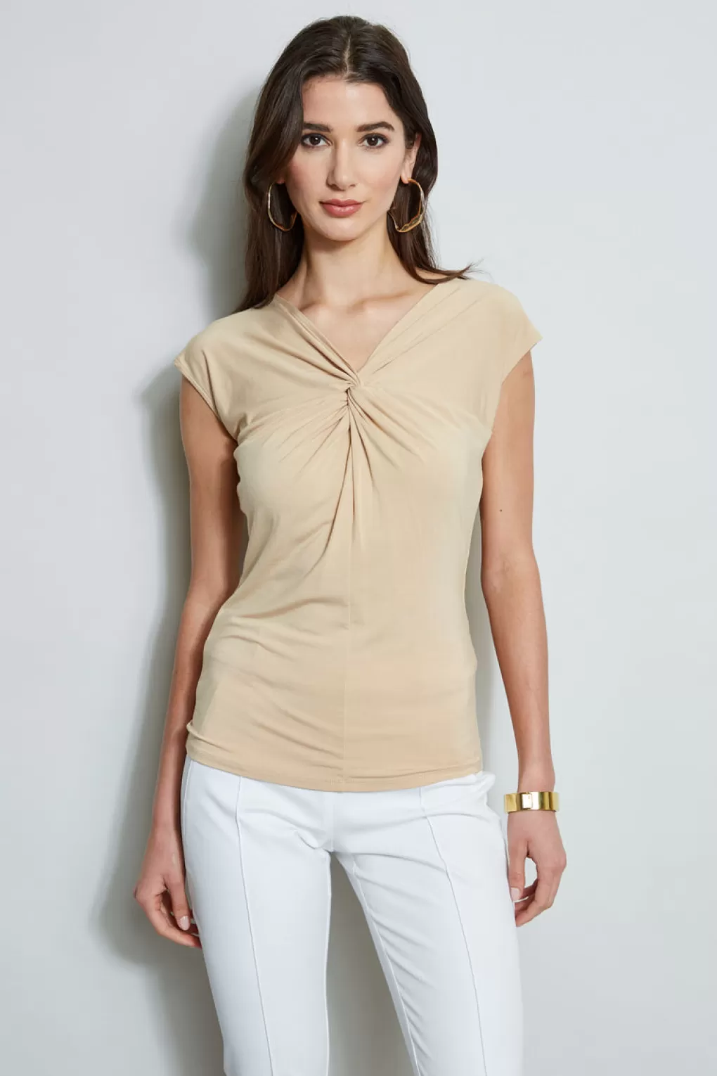 Outlet Elie Tahari Twist Knot Knit SAND