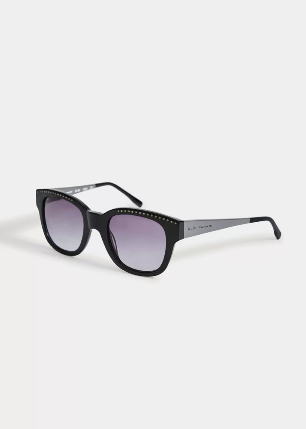 Cheap Elie Tahari Wayfarer Dot Sunglasses Black/Grey Pearl