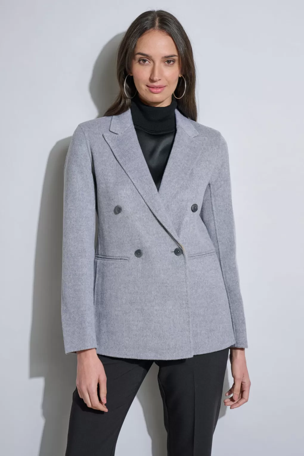 Online Elie Tahari Wool Double Breasted Blazer SOFT GREY