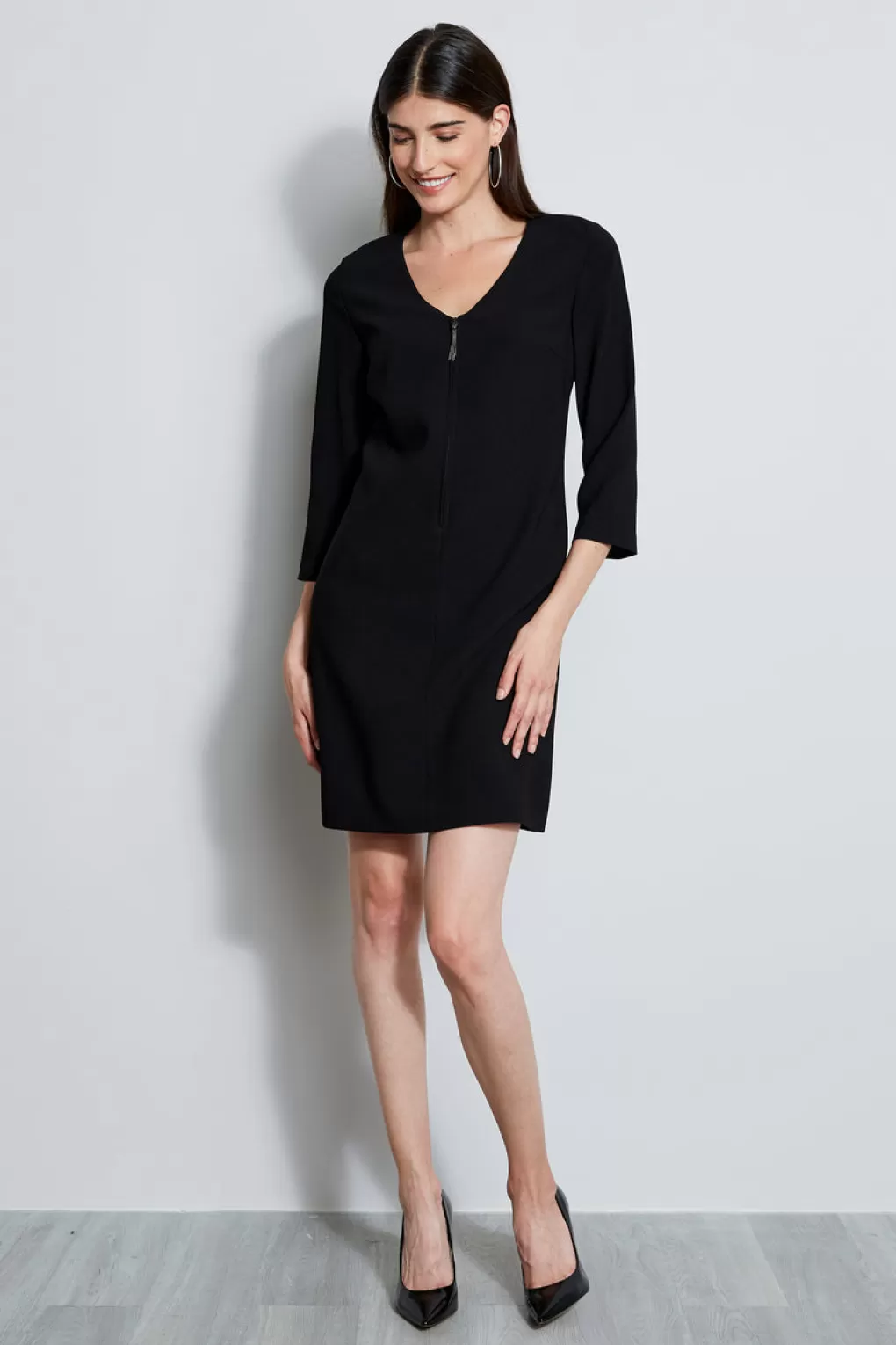 Cheap Elie Tahari Zip Shift Dress BLACK