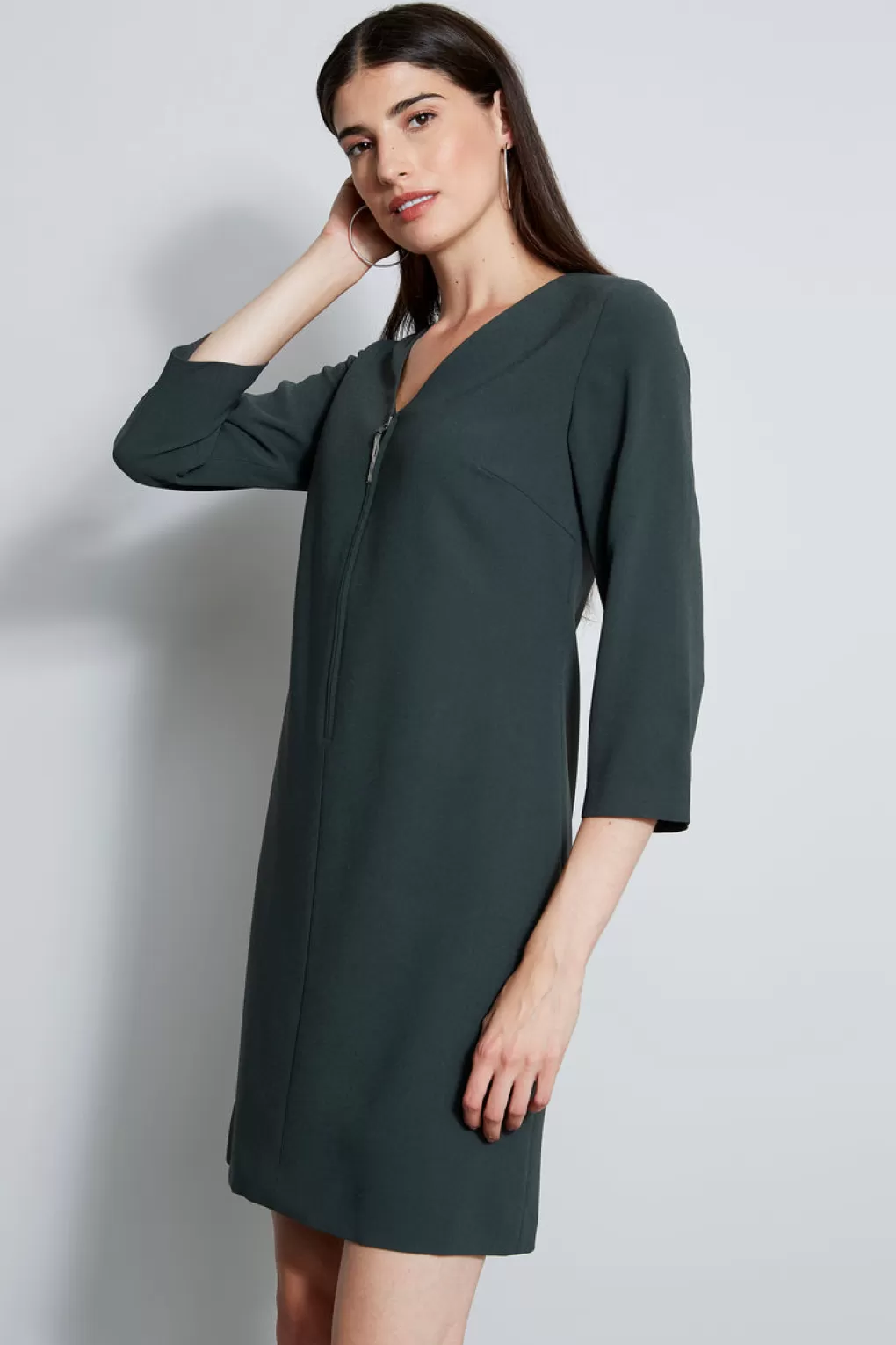 Best Sale Elie Tahari Zip Shift Dress CAMOFLAUGE